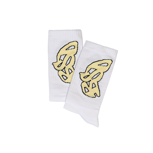 BSD Outline Socks [White/Yellow]
