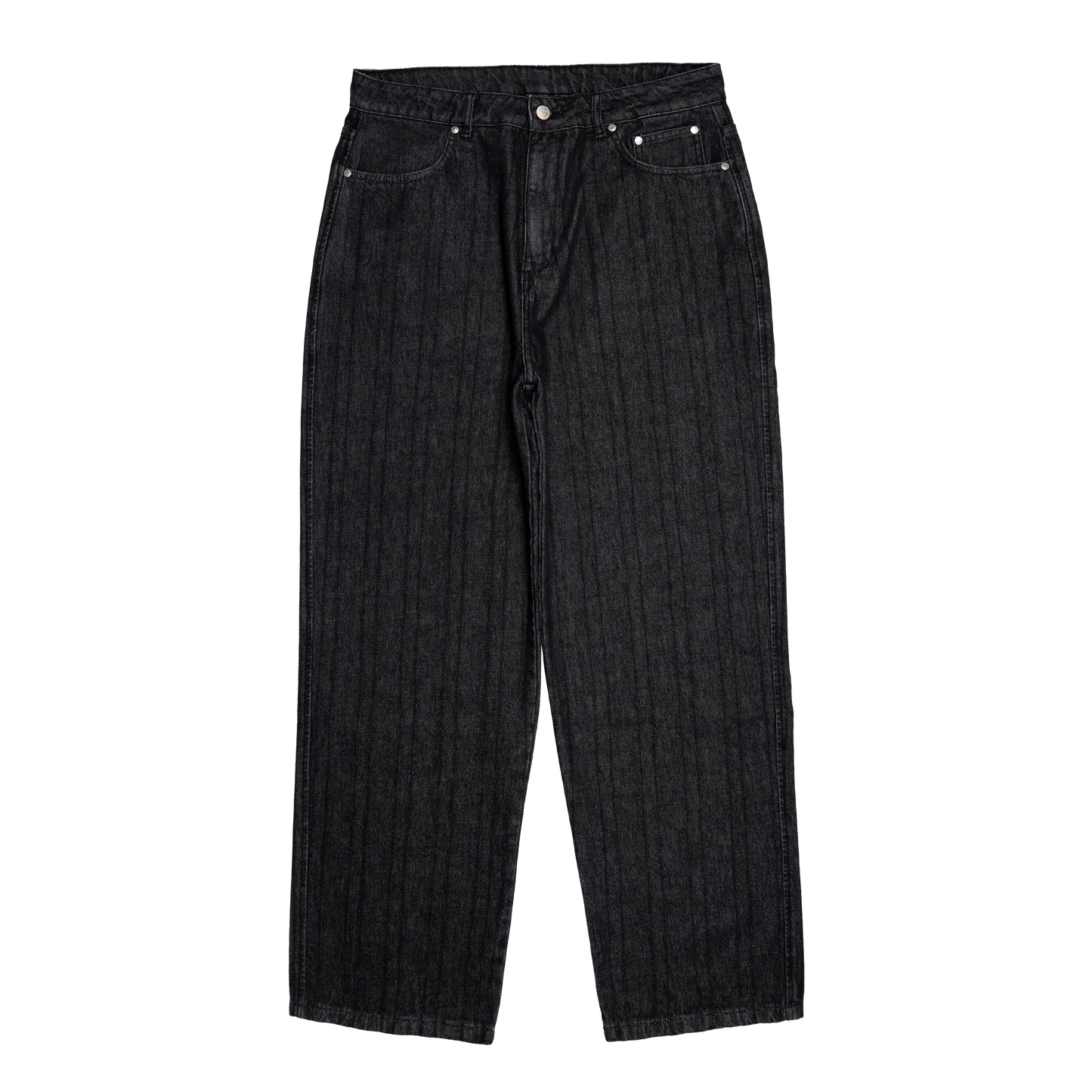 Outlined Denim Jeans [Black]