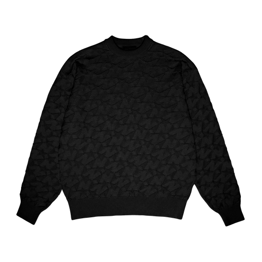 Web Stars Knit Sweater [Black]