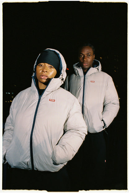 Reverse Puffer Jacket [Navy/Grey]