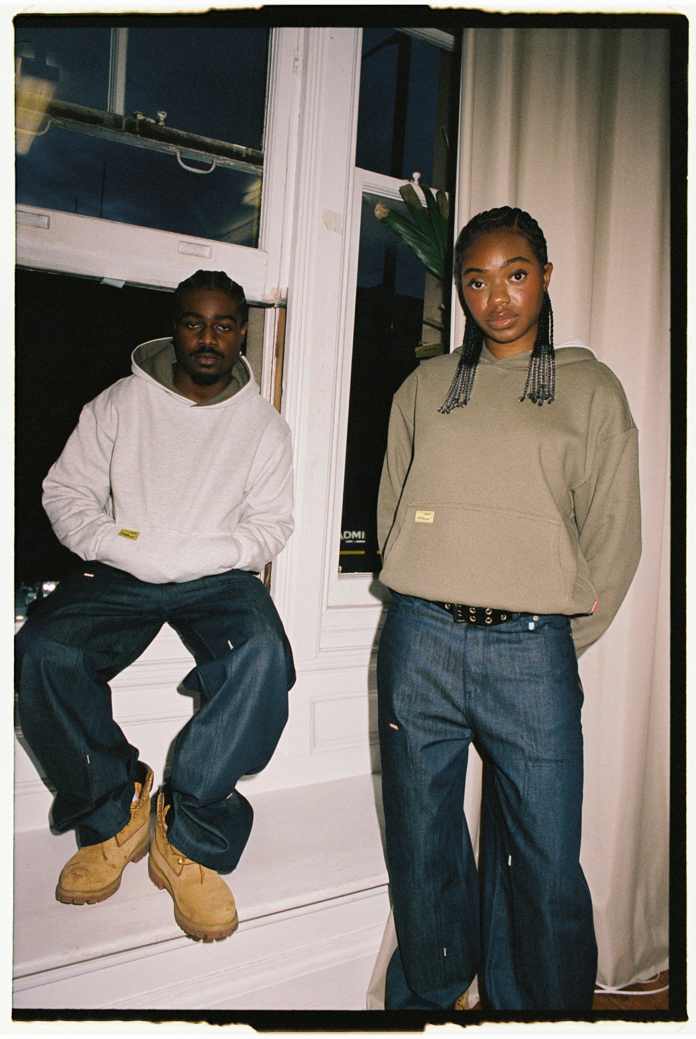 Reverse Waffle Hoodie [Grey Melange/Olive]