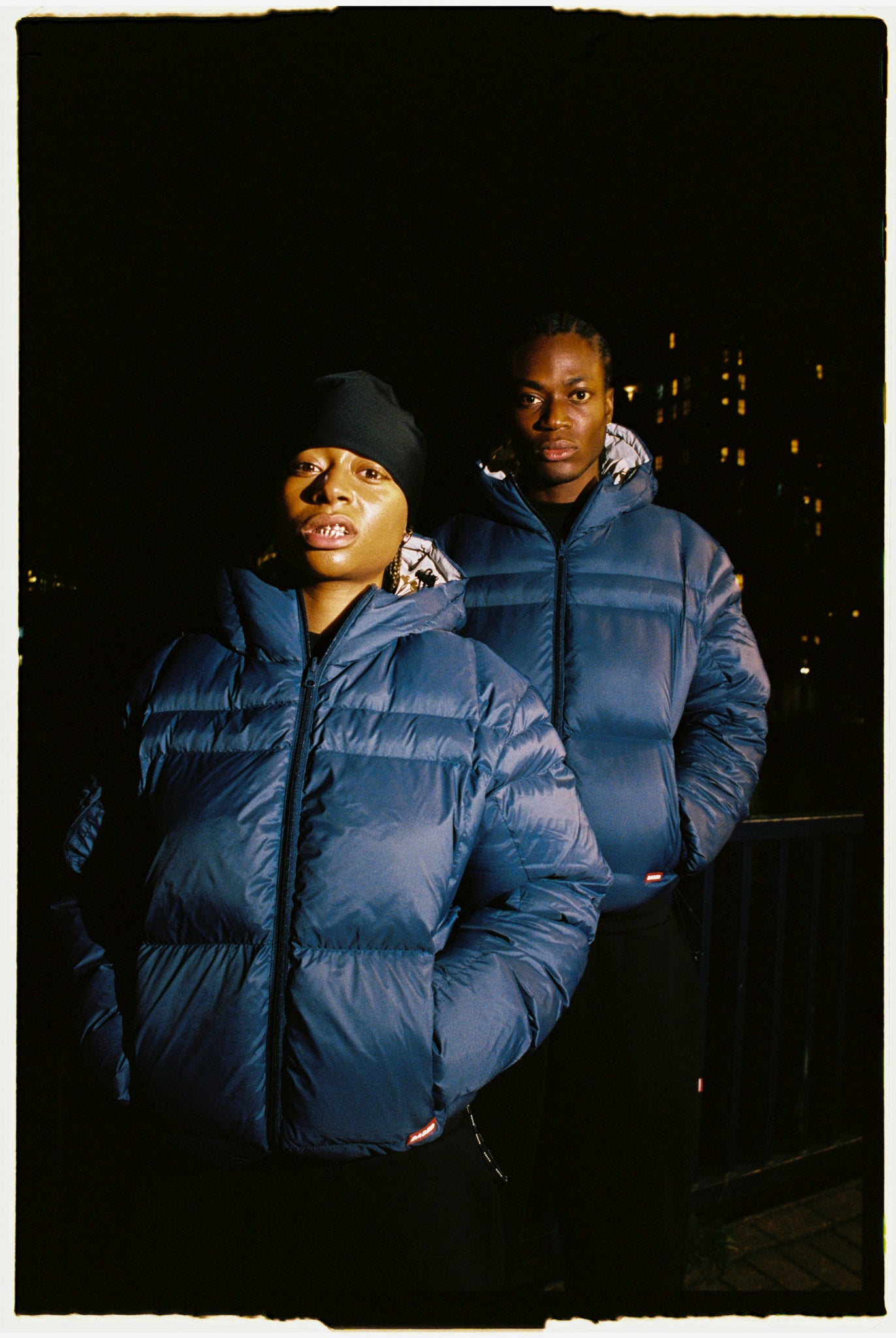 Reverse Puffer Jacket [Navy/Grey]