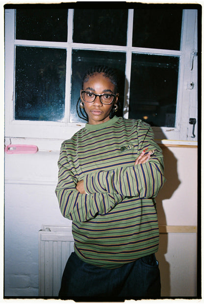 Striped Combat Longsleeve [Green/Plum]