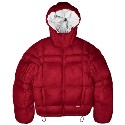 Reverse Puffer Jacket [Red/White]