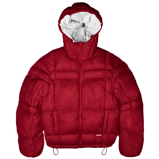 Reverse Puffer Jacket [Red/White]