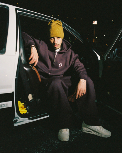 Logo Zip Hoodie [Plum]