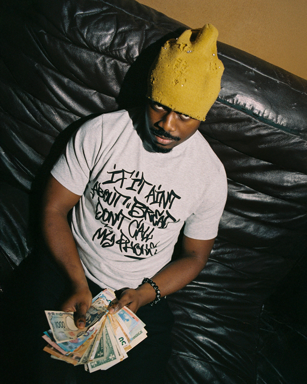 About Bread Slim T-Shirt [Grey Melange]