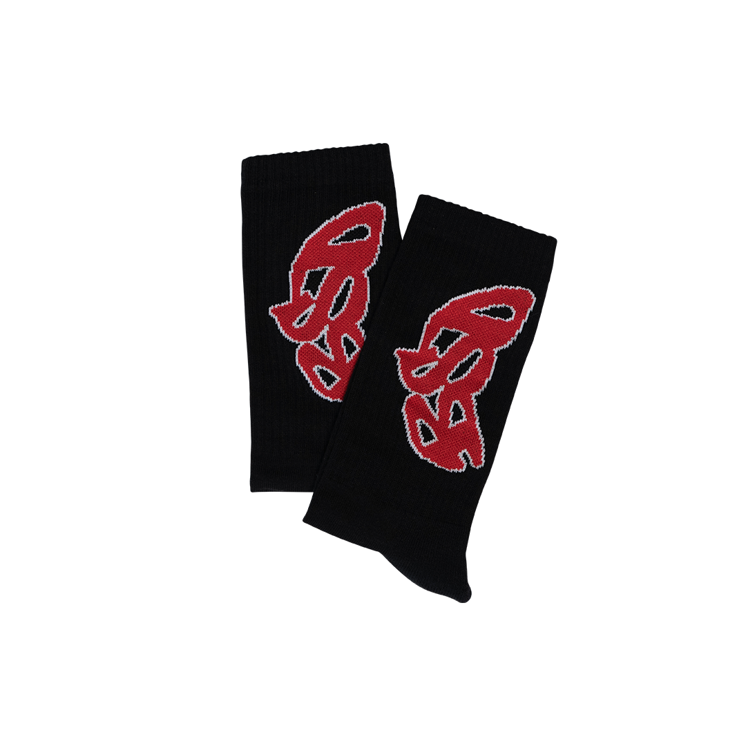 BSD Outline Socks [Black/Red]