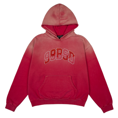 Deconstructed Hoodie [Faded Red]