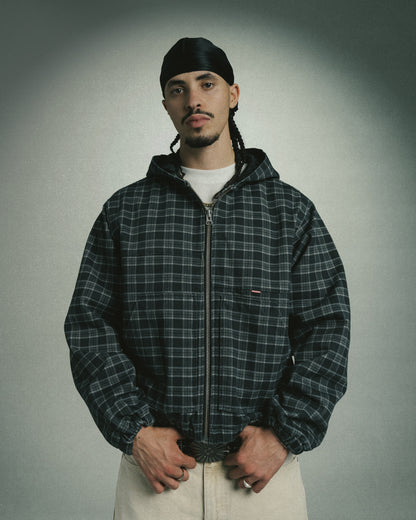 Work Canvas Jacket [Plaid Black]