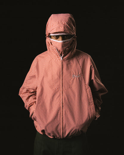 Checkerboard Shell Jacket [White/Red]