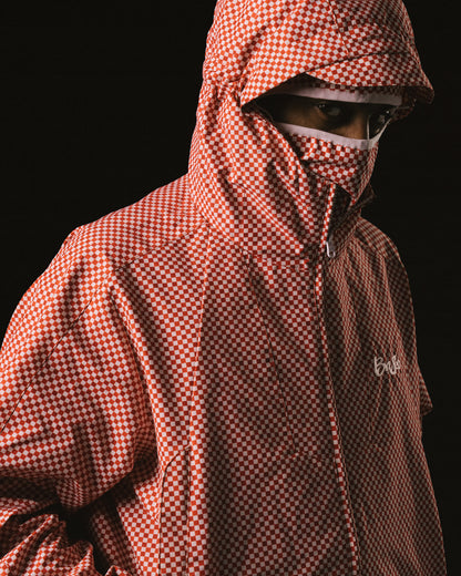 Checkerboard Shell Jacket [White/Red]