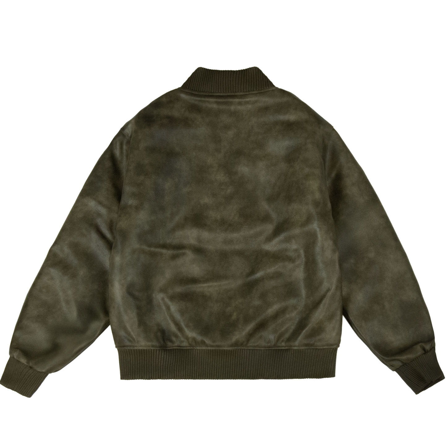 0099 Leather Bomber Jacket [Khaki]