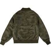 0099 Leather Bomber Jacket [Khaki]