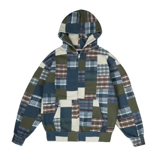 Patchwork Zip Hoodie