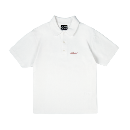 Distressed America Poloshirt [White]
