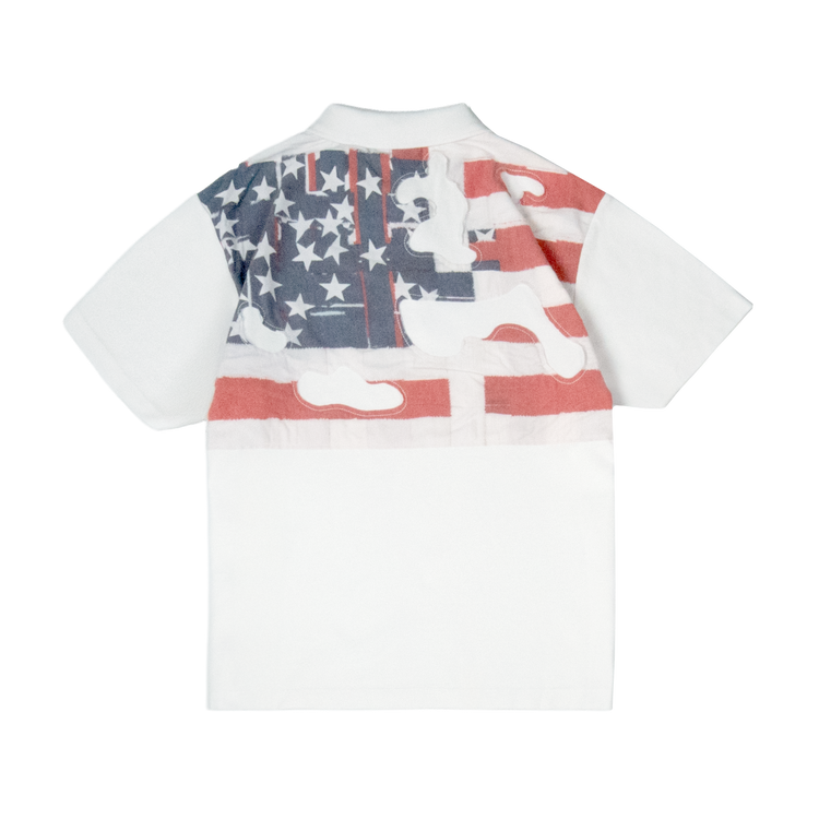 Distressed America Poloshirt [White]