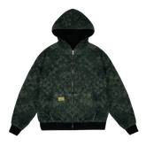 Reverse Waffle Zip Hoodie [Black/Military Camo]