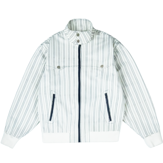 Striped Harrington Jacket [Creme]