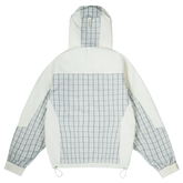 Plaid Colourblock Shell Jacket [Creme/Plaid Grey]