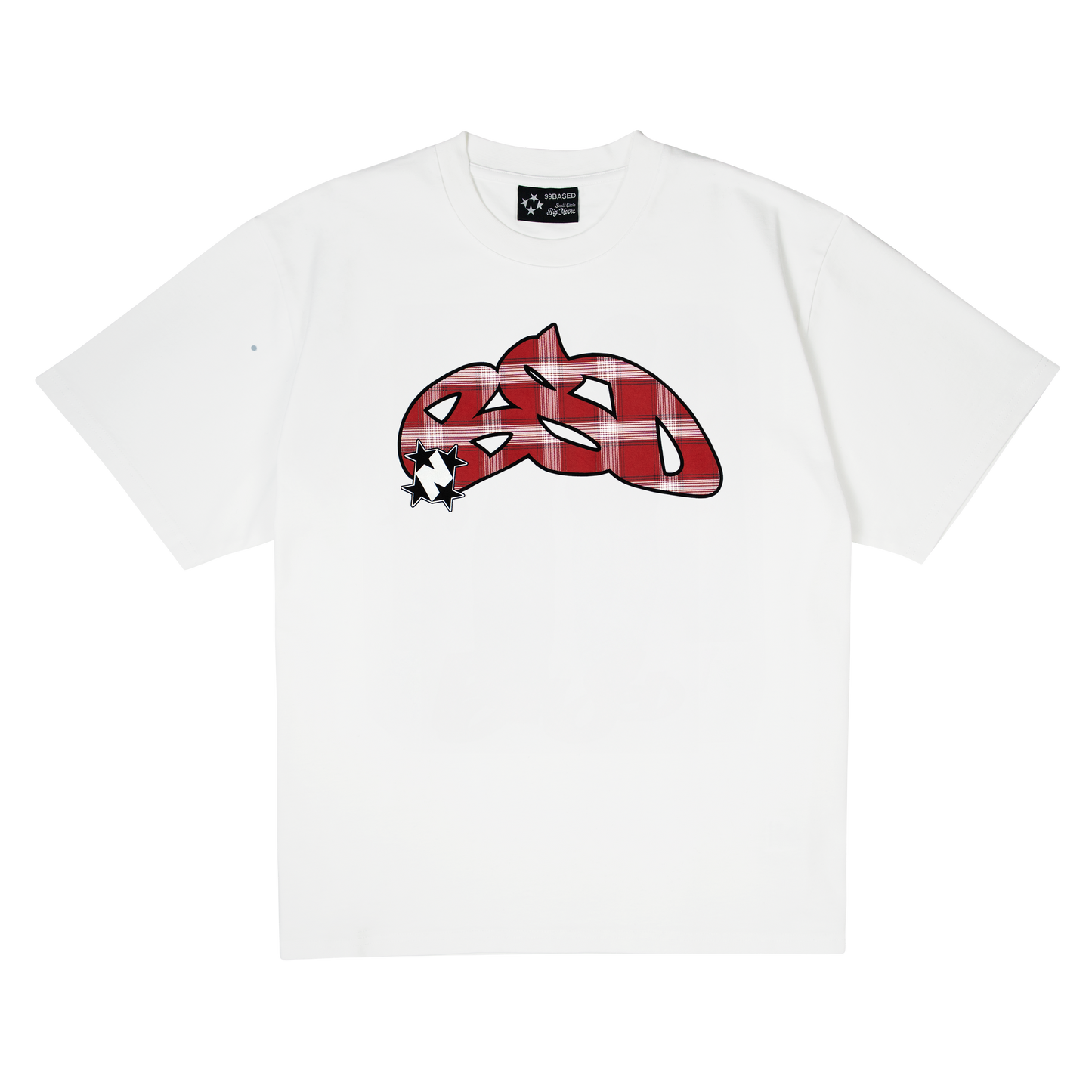 BSD Arc Logo T-Shirt [White/Plaid Red]