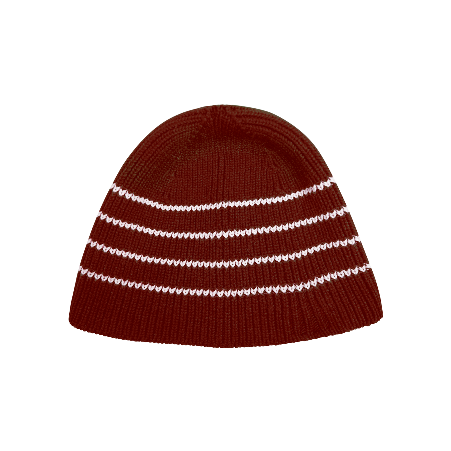 Striped Domino Beanie [Red]