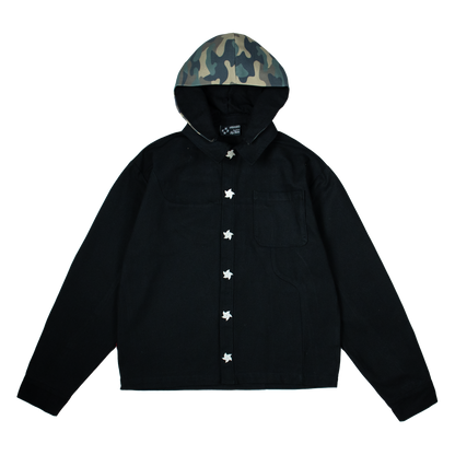 Hooded Jacket [Black/Camo]