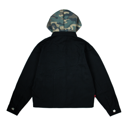 Hooded Jacket [Black/Camo]