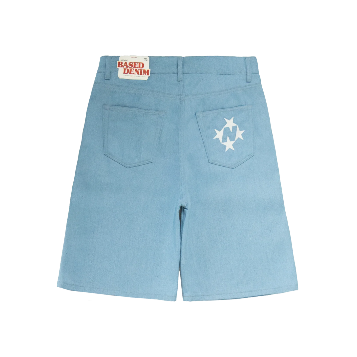 Shining Stars Denim Shorts [Raw Light Blue]