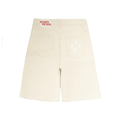 Shining Stars Denim Shorts [Raw Beige]