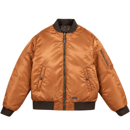 Reverse Bomber Jacket [Brown/Orange]