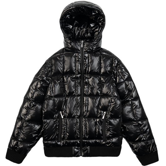 Quilted Slim Puffer Jacket [Black]