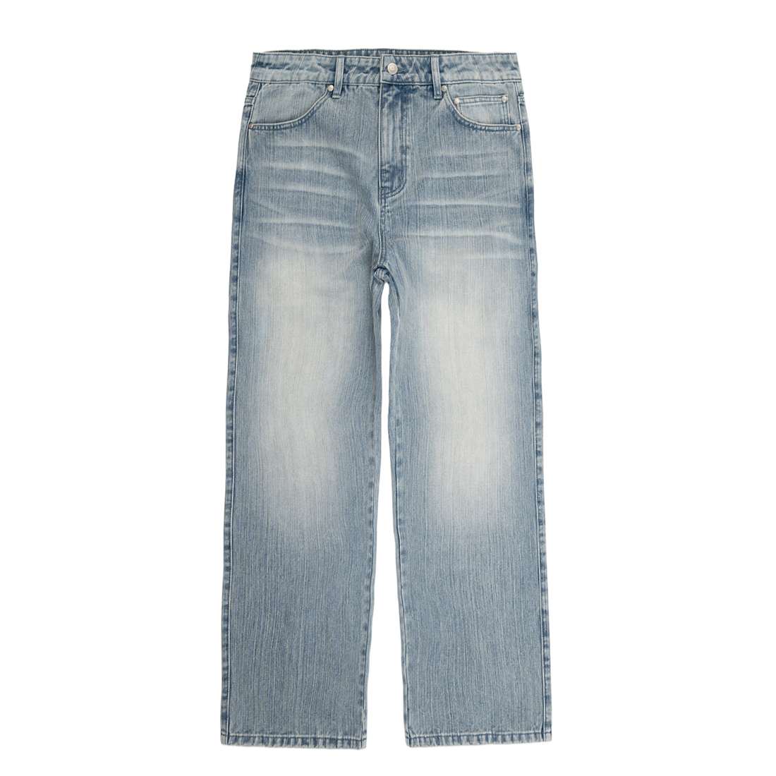 Classic Straight Leg Jeans [Aged Light Blue]