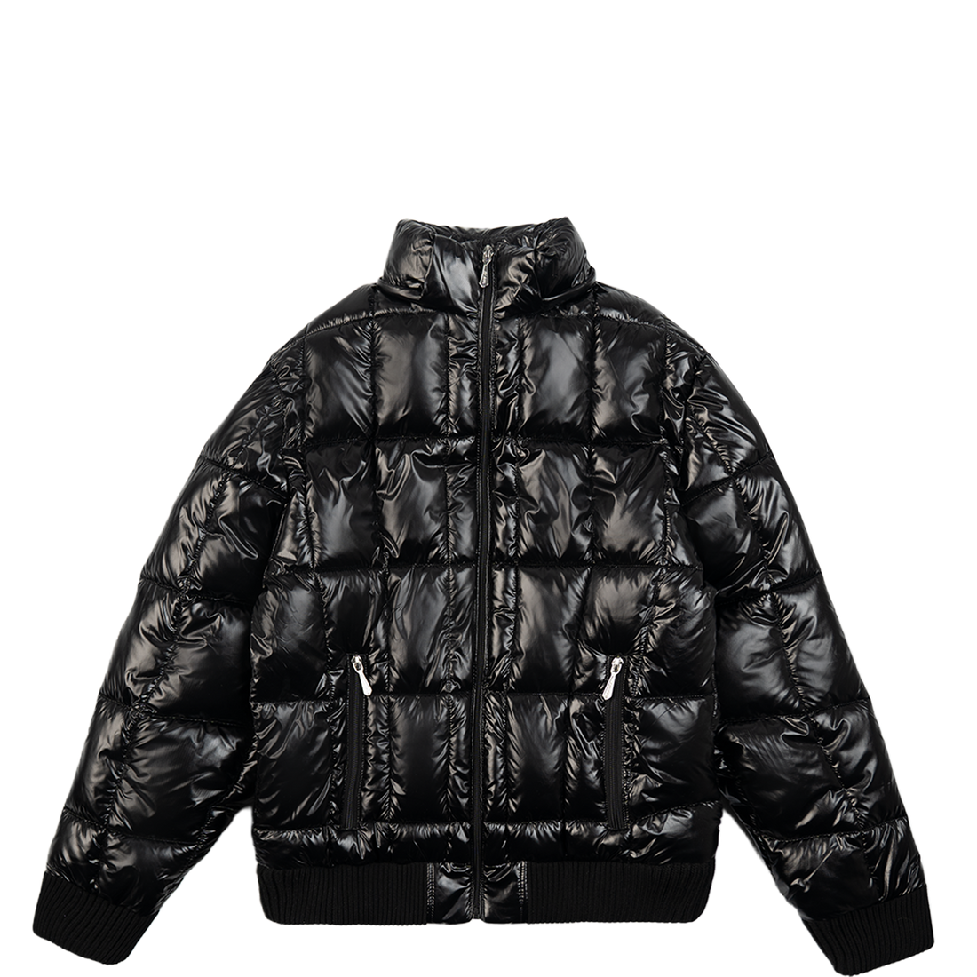 Quilted Slim Puffer Jacket [Black]