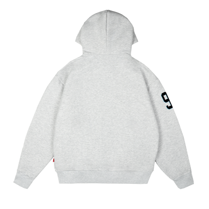 Royal Zip Hoodie [Grey Melange]