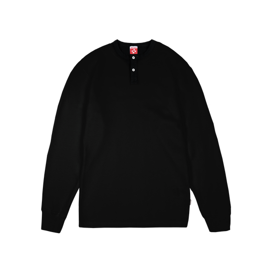 Daily Slim Henley Longsleeve [Black]