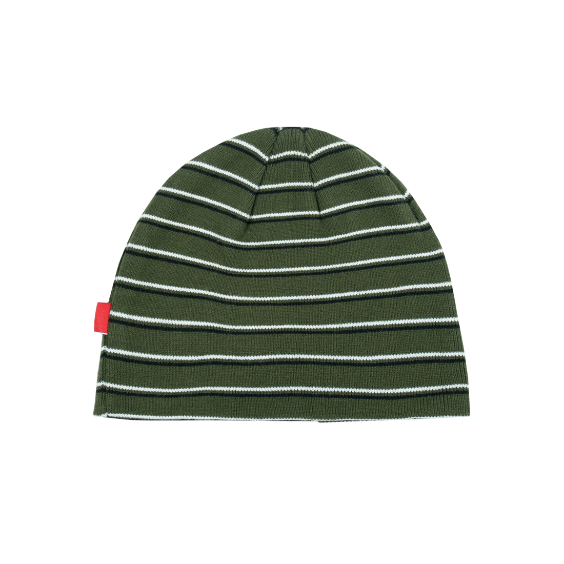 Striped Skull Beanie [Moss Green]