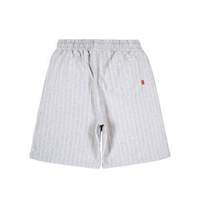 Pinstripe Sweatshorts [Grey Melange]
