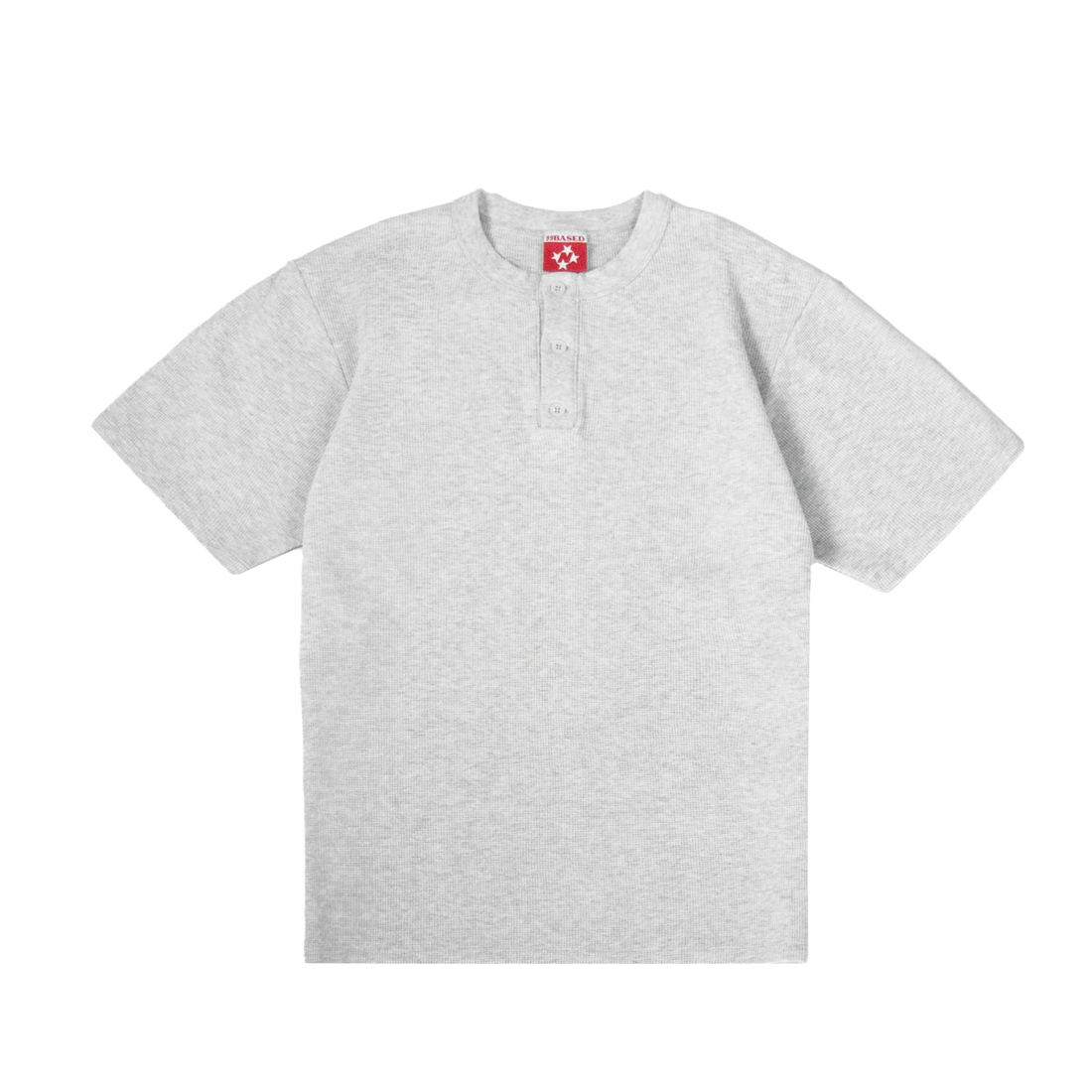 Daily Slim Waffle Henley T-Shirt [Grey Melange]