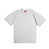 Daily Slim Waffle Henley T-Shirt [Grey Melange]