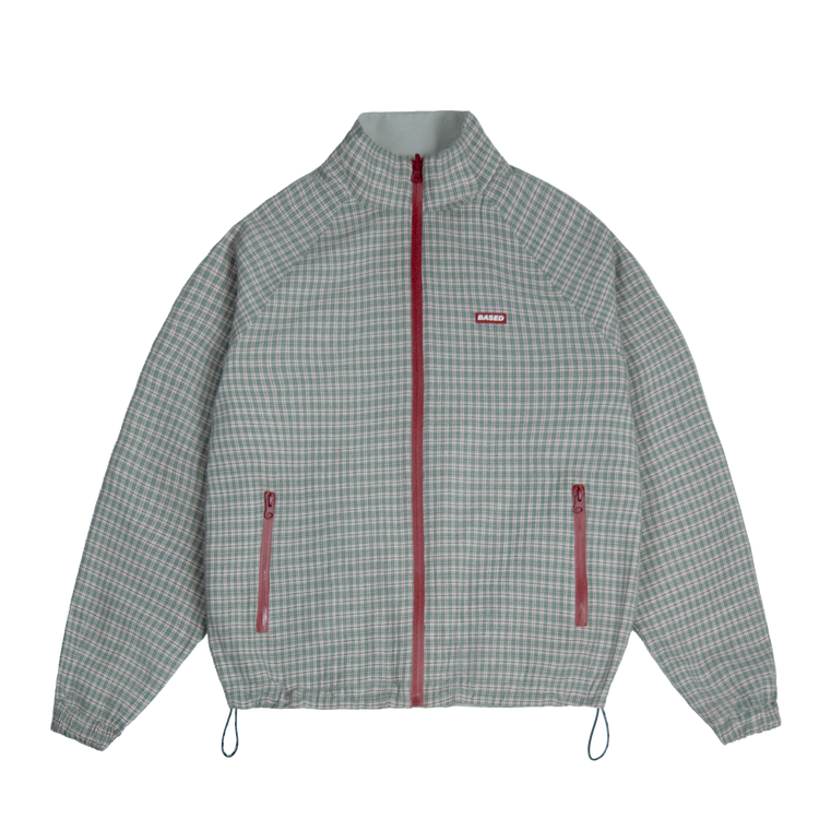 Plaid Reverse Track Jacket [Plaid Green/Grey]