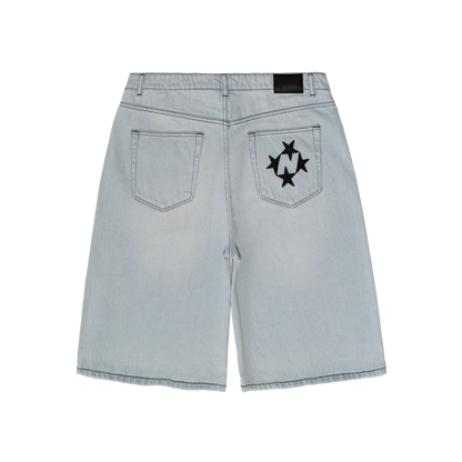 Shining Stars Denim Shorts [Light Blue]