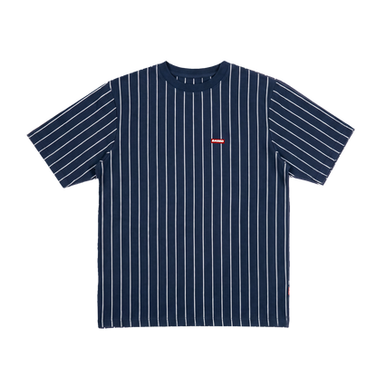 Pinstripe Slim T-Shirt [Navy]