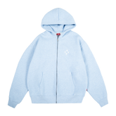 Logo Zip Hoodie [Babyblue Melange]