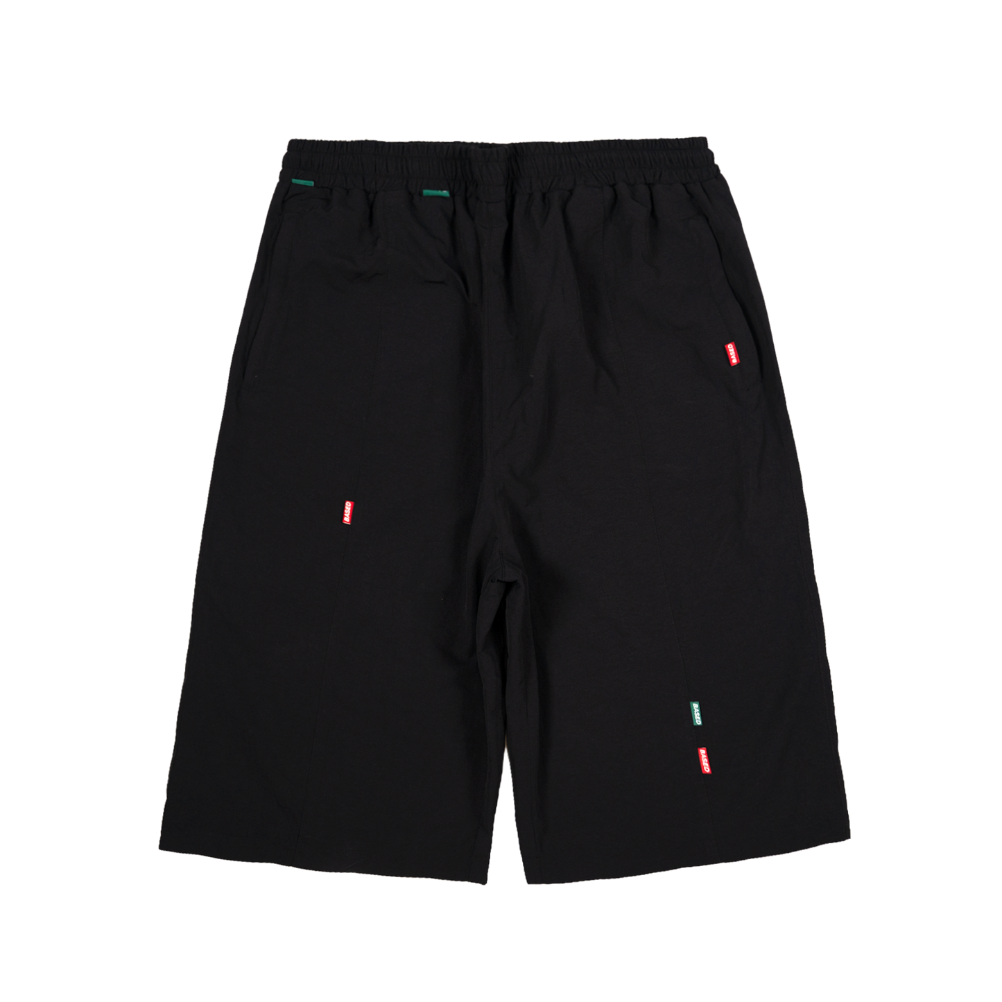 Tagged Out Nylon Shorts [Black]