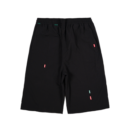Tagged Out Nylon Shorts [Black]