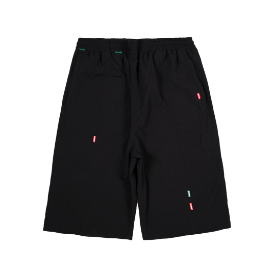 Tagged Out Nylon Shorts [Black]