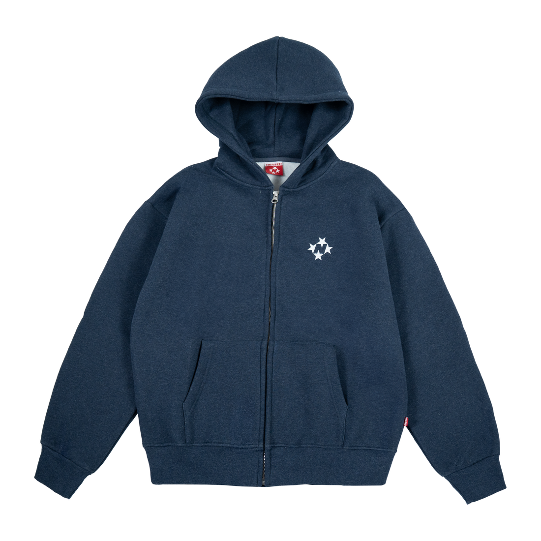 Logo Zip Hoodie [Navy Melange]