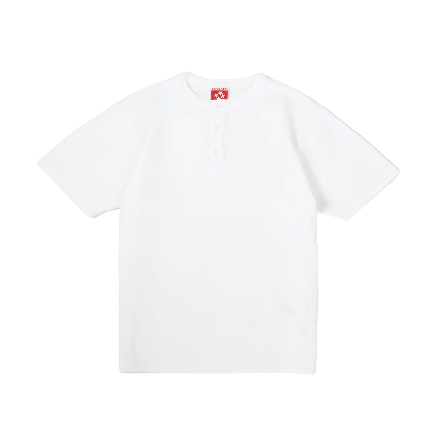 Daily Slim Waffle Henley T-Shirt [White]