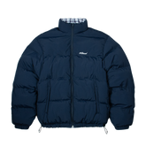 Plaid Reverse Puffer Jacket [Plaid White/Navy]